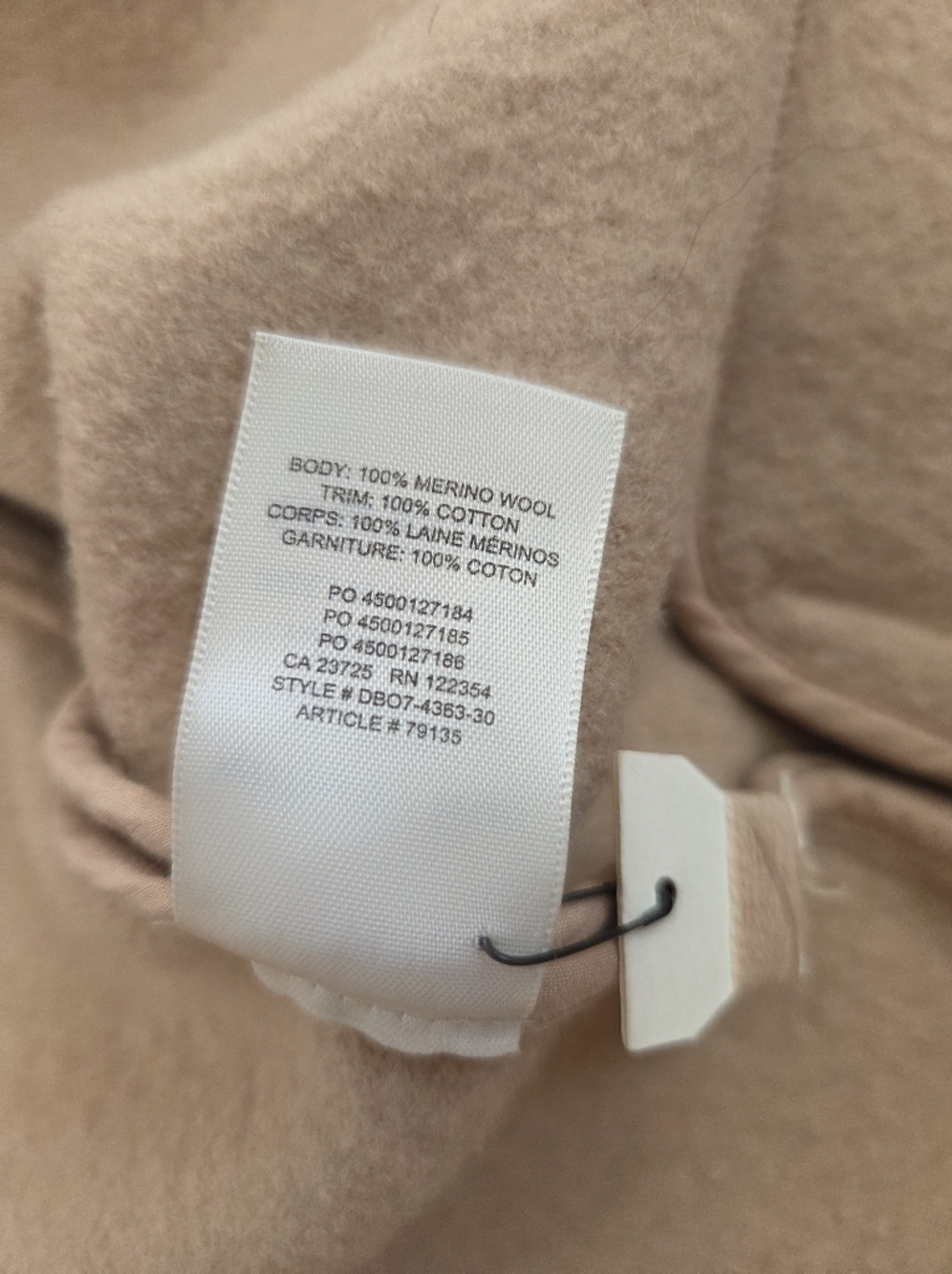 Aritzia Ganna Coat 100% Merino Wool - Picture 3 of 3